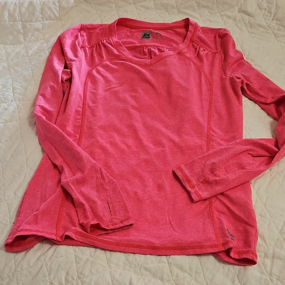 Pink Long Sleeve Athletic Top